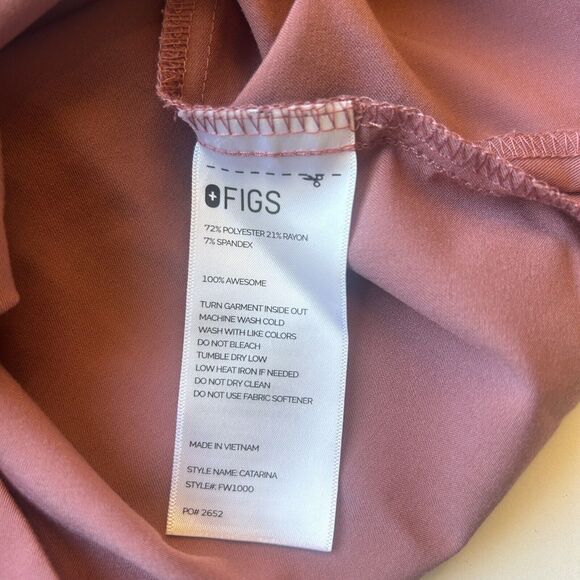 FIGS Women's Pink Catarina Scrubs Top Technical Collection Size XXS - Picture 4 of 7